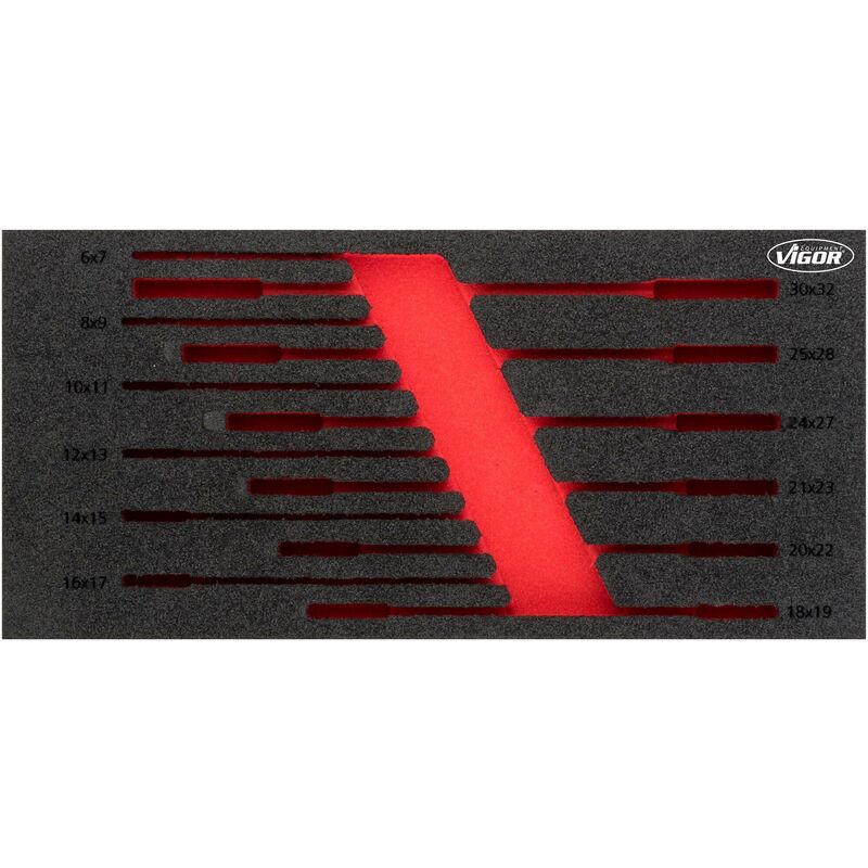 foto del prodotto vigor soft foam insert empty v6721 l l x w x h 393 mm x 188 mm x 35 mm