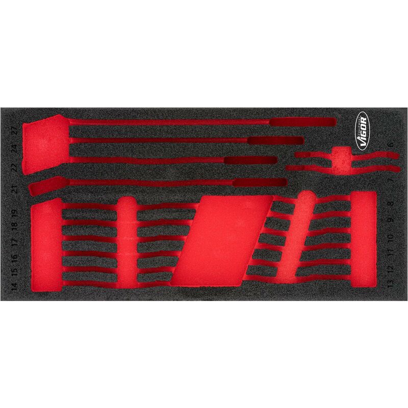 foto del prodotto vigor soft foam insert empty v6723 l l x w x h 393 mm x 188 mm x 35 mm