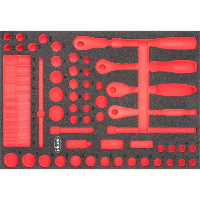 foto del prodotto vigor soft foam insert empty v6822 l l x w x h 563 mm x 393 mm x 35 mm