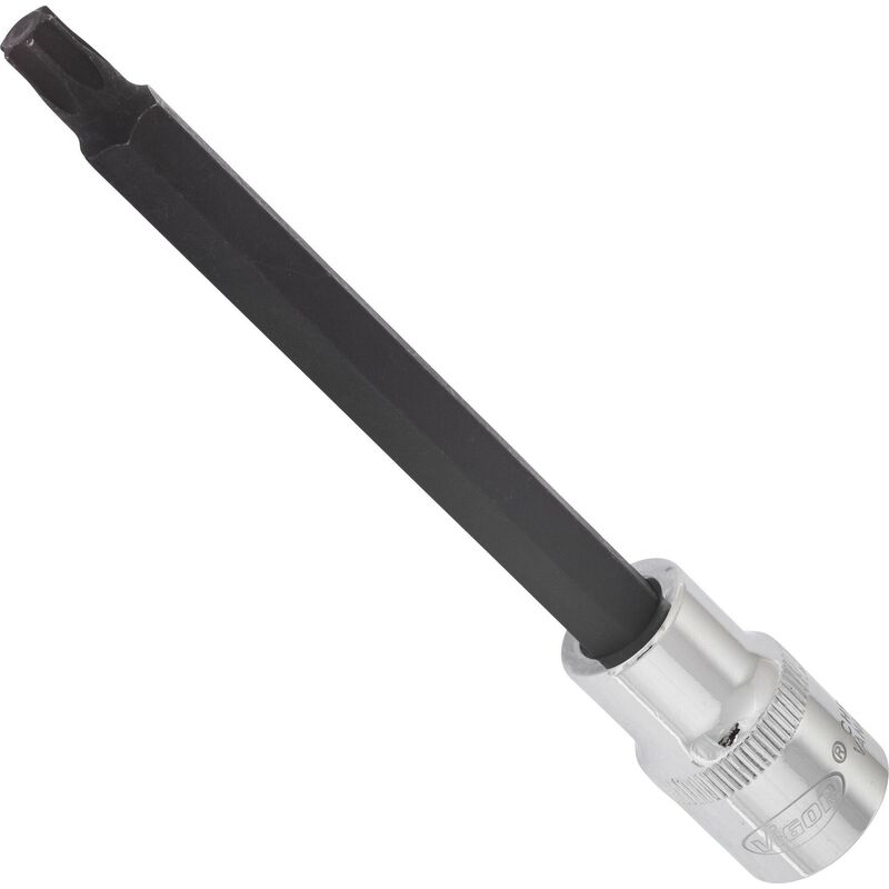 foto del prodotto vigor t screwdriver socket v2174 attacco quadro, cavo, 1 2 di pollice 12,5 mm profilo interno torx size t45
