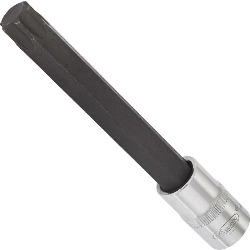 foto del prodotto vigor t screwdriver socket v2184 attacco quadro, cavo, 1 2 di pollice 12,5 mm profilo interno torx size t70