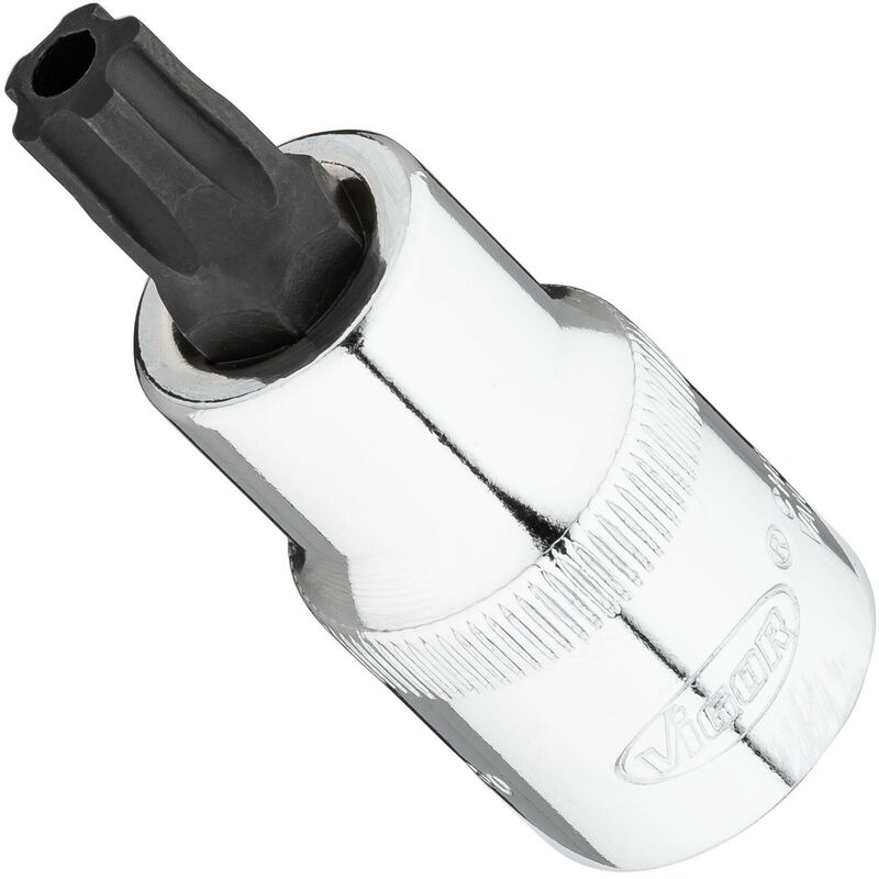 foto del prodotto vigor tr plus screwdriver socket v7055 ipr50 attacco quadro, cavo, 1 2 di pollice 12,5 mm profilo interno a 5 punte con perno size t50 h