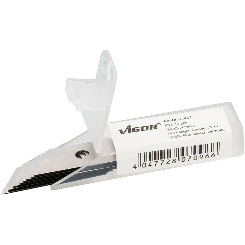 foto del prodotto vigor trapezoid spare blades v1447 10 pieces numero utensili 10