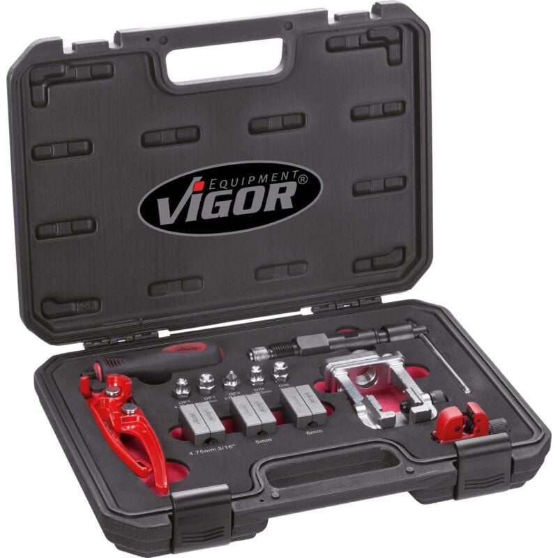 foto del prodotto vigor - tube flaring tool set v1728 0 mm numero utensili 13