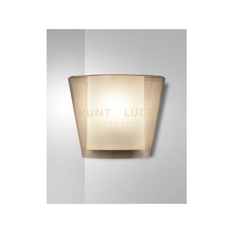 foto del prodotto viki applique colore ambra 1 luce attacco e27 in vetro ip20