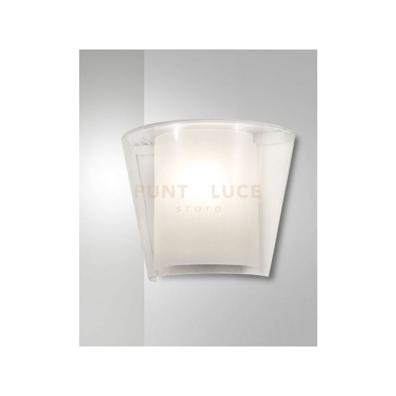 foto del prodotto viki applique colore trasparente 1 luce attacco e27 in vetro ip20