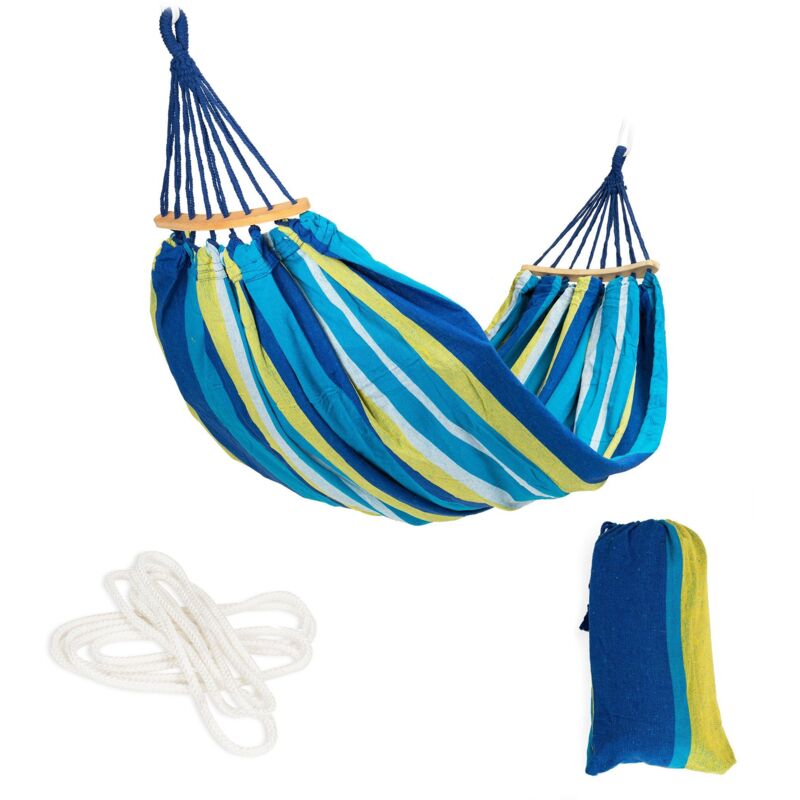 foto del prodotto viking choice amaca 2 persone 185 x 150 cm blu verde