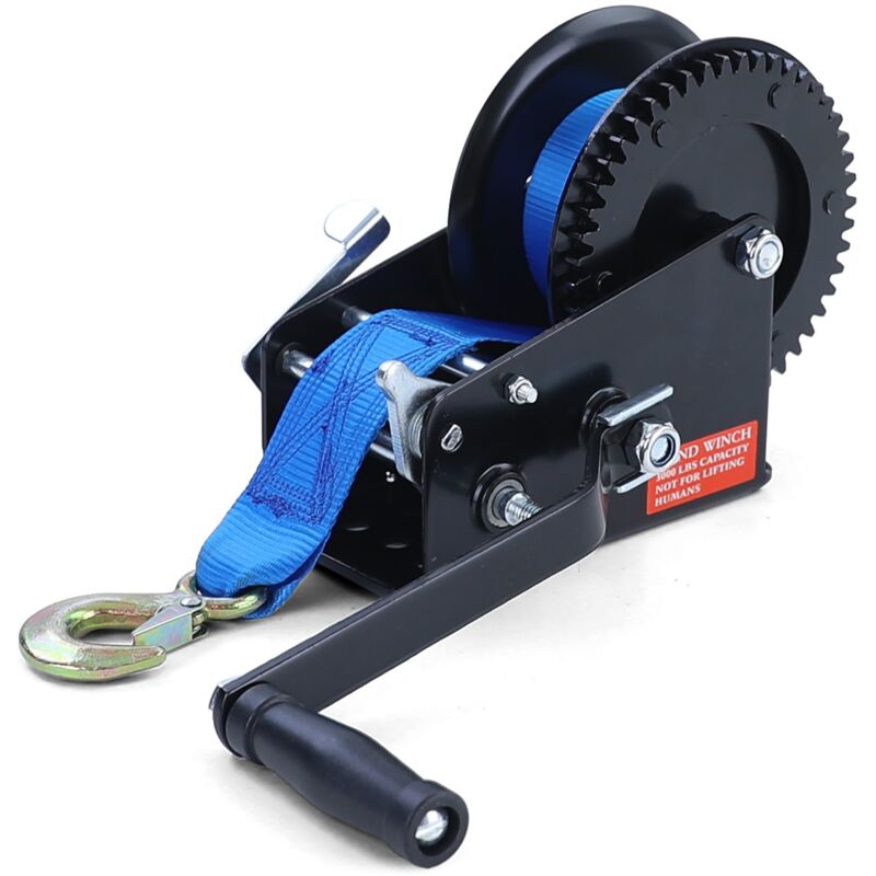 foto del prodotto viking choice argano manuale 1500 kg con cinghia 8 m blu