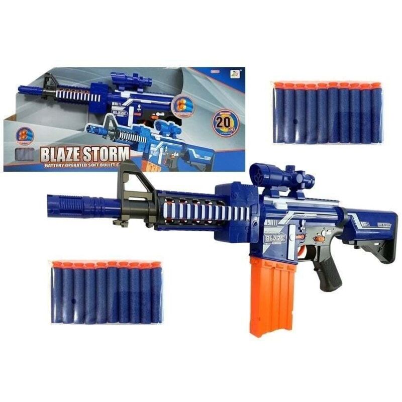 foto del prodotto viking choice blaze storm pistola giocattolo nurf cecchino 72 cm 20 colpi