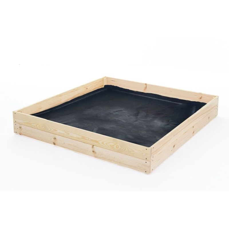 foto del prodotto viking choice cassetta per orto cassetta per coltivazione 80x80x20 cm legno con telo di fondo