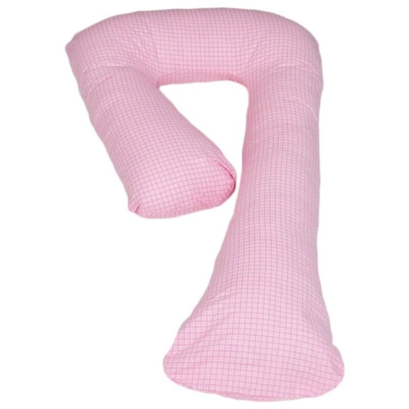 foto del prodotto viking choice cuscino maternit 100 cotone 235 cm rosa con motivo a scacchi rosa