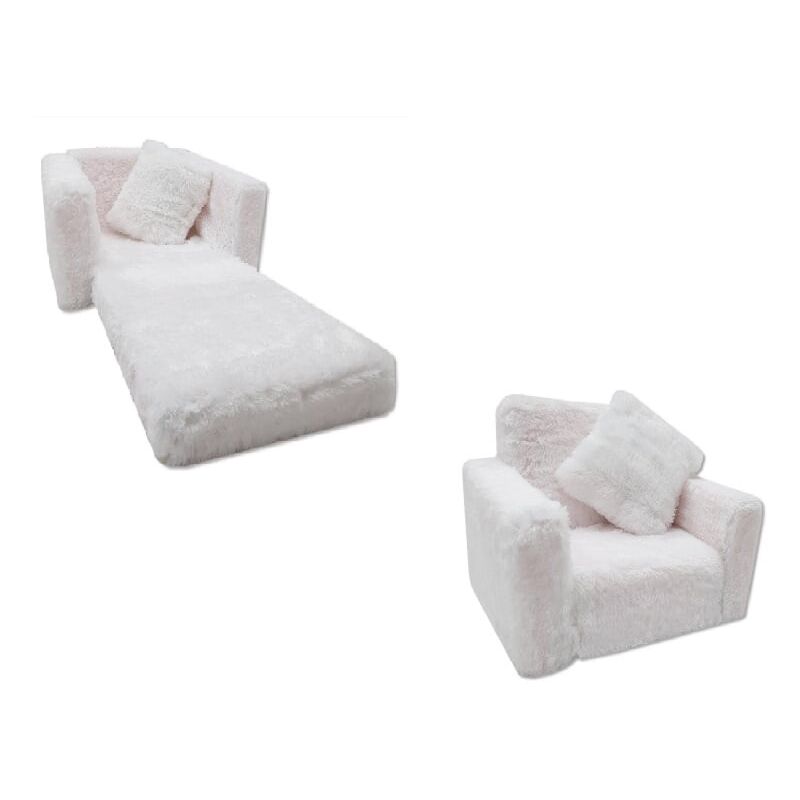 foto del prodotto viking choice divano letto per bambini e letto per gli ospiti in uno 100 cm x 36 cm x 25 cm peluche bianco