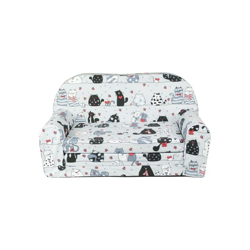 foto del prodotto viking choice divano letto per bambini e letto per gli ospiti in uno 85 cm x 60 cm gatti grigi