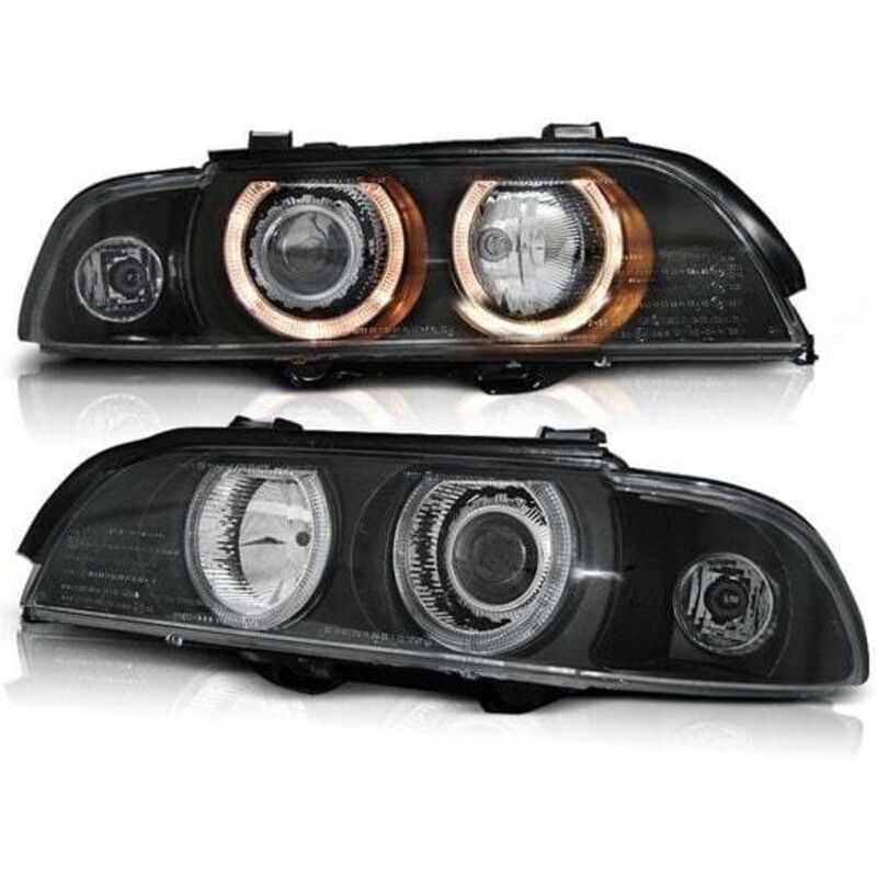 foto del prodotto viking choice fari xenon bmw e39 09 95 06 03 angel eyes d2s h7 nero