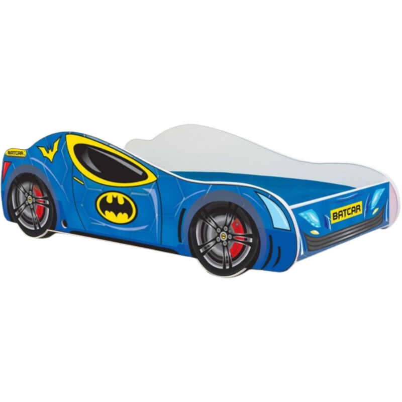 foto del prodotto viking choice letto per bambini batcar 140x70 con materasso