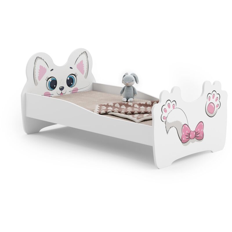 foto del prodotto viking choice letto per bambini gatto rosa 160x80 cm con materasso