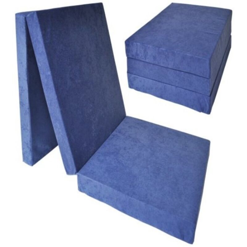 foto del prodotto viking choice materasso ospite blu navy materasso pieghevole 195x80x15 cm materasso da campeggio