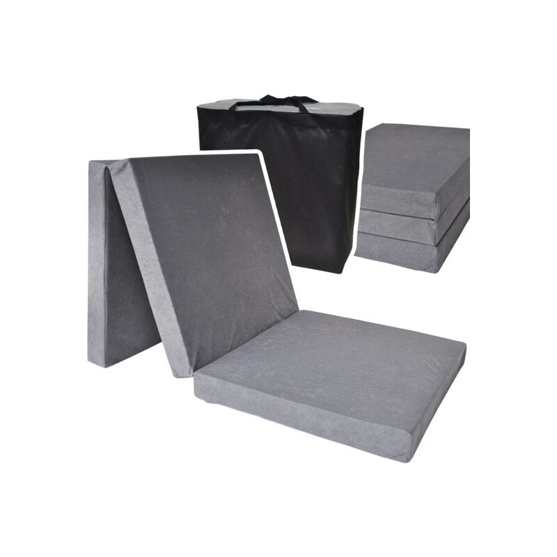 foto del prodotto viking choice materasso ospite grigio materasso pieghevole 195x80x10 cm materasso da campeggio