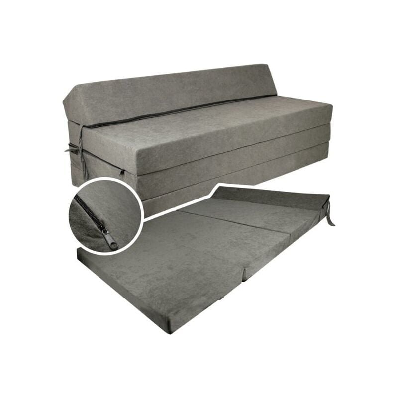foto del prodotto viking choice materasso per ospiti materasso pieghevole grigio 200x120x10 cm materasso da campeggio
