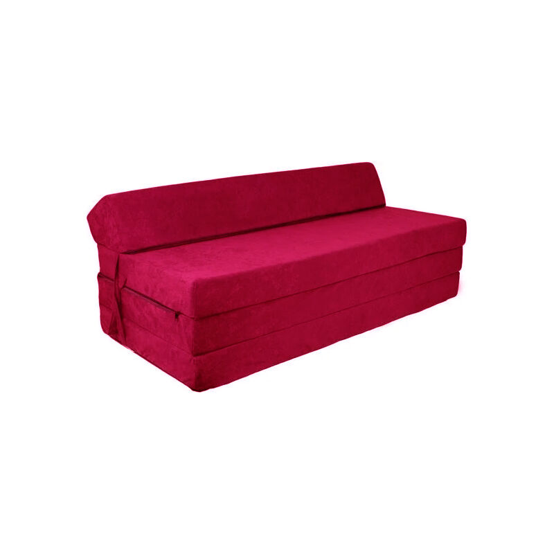 foto del prodotto viking choice materasso pieghevole con cuscino fodera lavabile 200 cm x 120 cm x 10 cm bordeaux