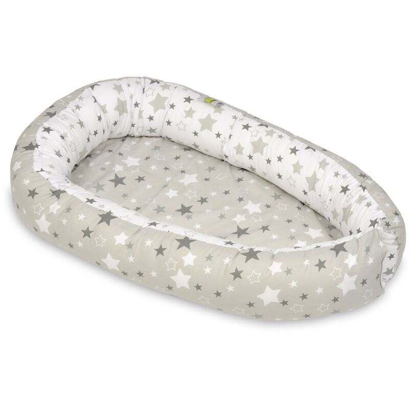 foto del prodotto viking choice nido neonato nido neonato 0 8 mesi 100 cotone 82x54cm stelle bianco grigio su grigio stelle bianco grigio su bianco