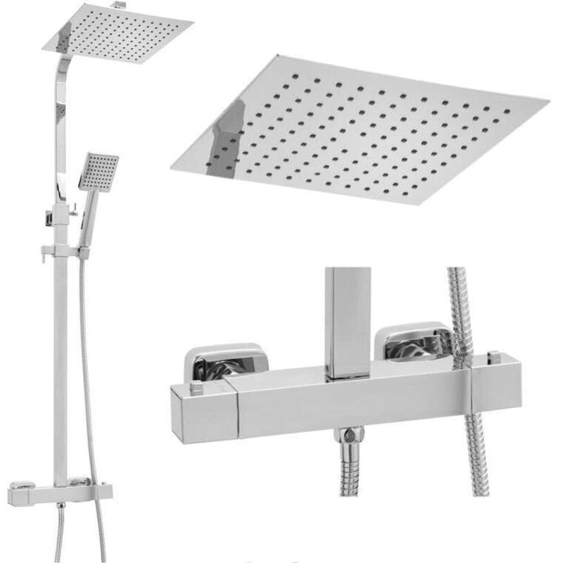 immagine 0 del prodotto viking choice pannello doccia con soffione a pioggia 25cm e rubinetto termostatico
