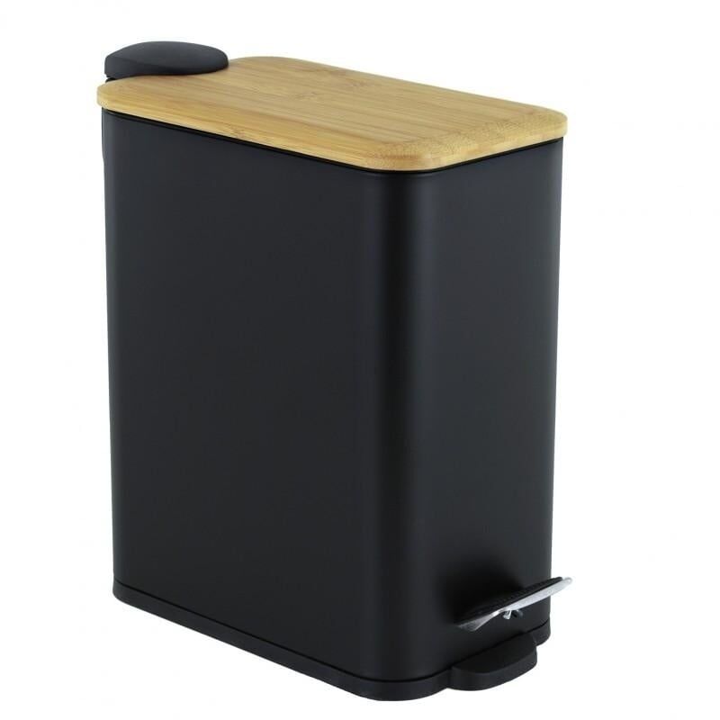 foto del prodotto viking choice pattumiera a pedale pattumiera da bagno 5 litri bamb nero