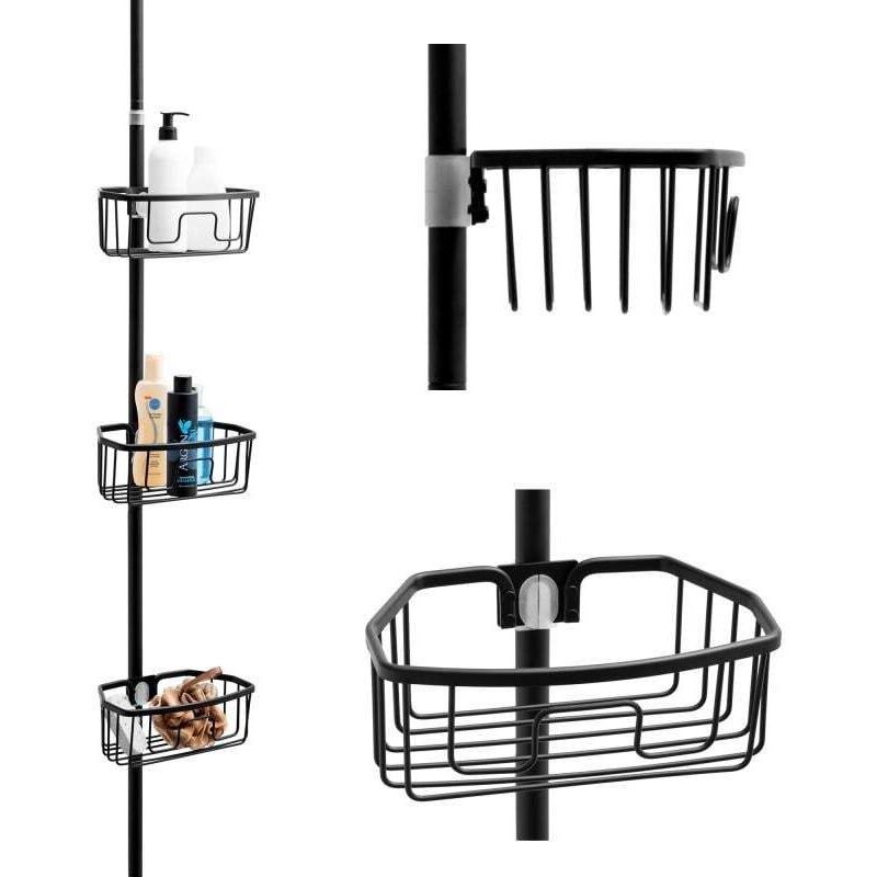 foto del prodotto viking choice piatto doccia telescopico nero 3 livelli