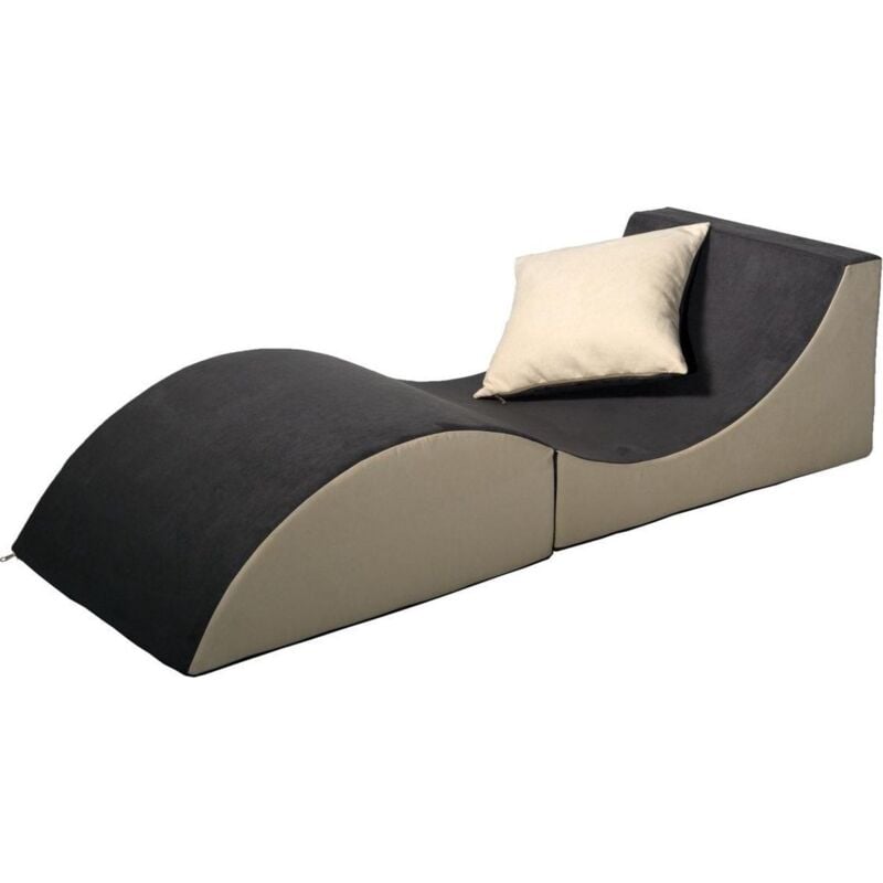 foto del prodotto viking choice poltrona relax 60 x 150 x 40 cm grigio beige