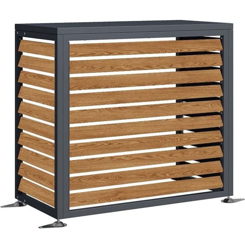foto del prodotto viking choice rivestimento aria condizionata conversione pompa di calore 100x50cm acciaio inox effetto legno