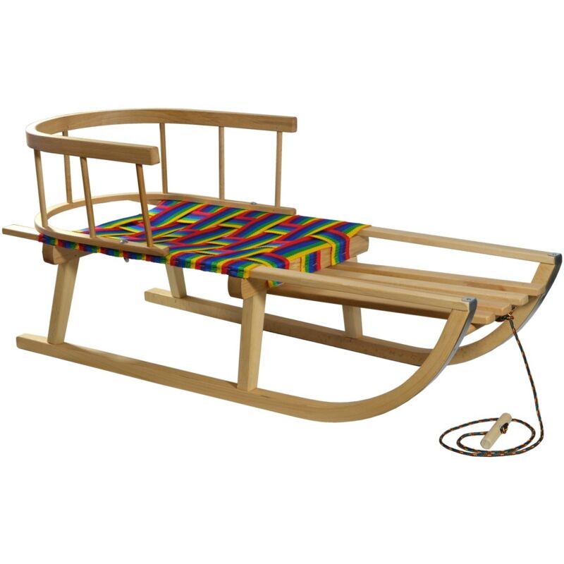 foto del prodotto viking choice slitta in legno con schienale e sedile intrecciato