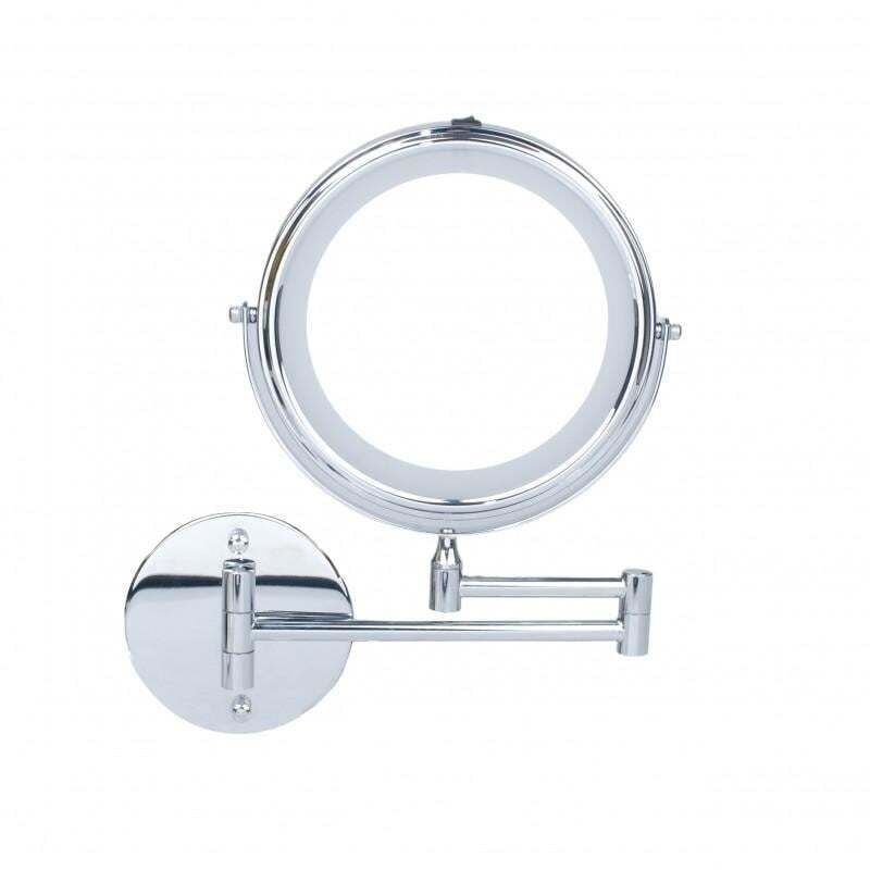 foto del prodotto viking choice specchio da trucco specchio da barba con led 20 cm cromato