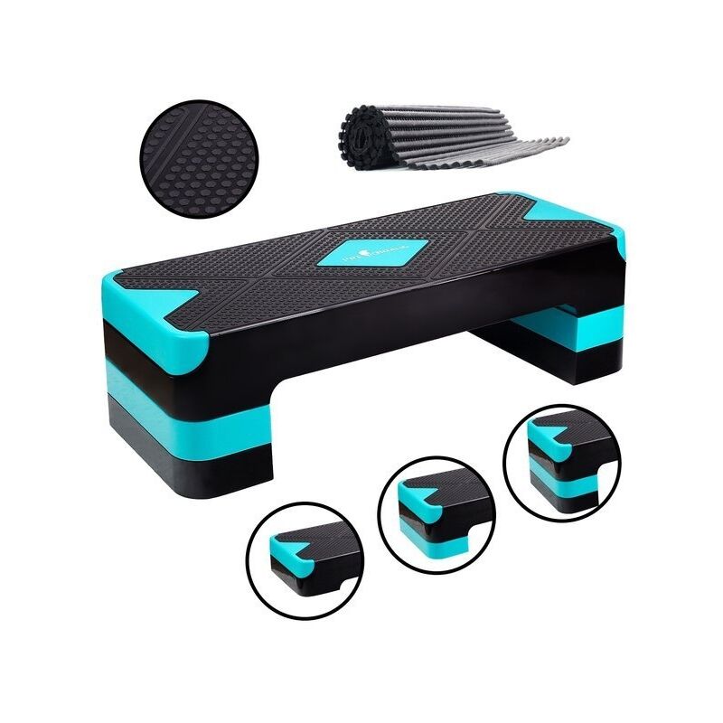 foto del prodotto viking choice step aerobico blu 3 posizioni in altezza 67x27 cm