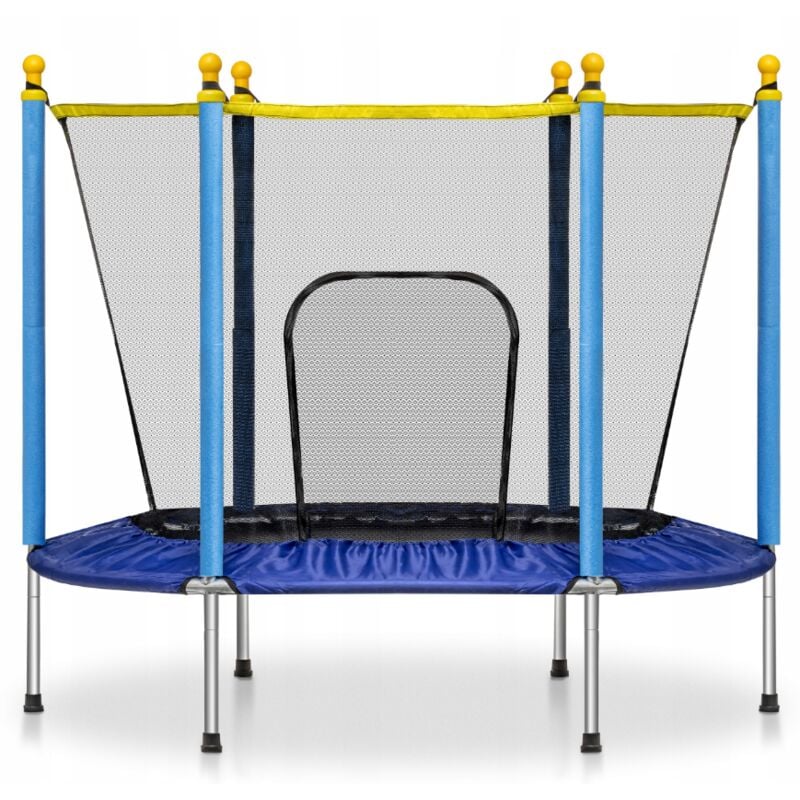foto del prodotto viking choice trampolino con rete 140 cm fino a 45 kg blu giallo