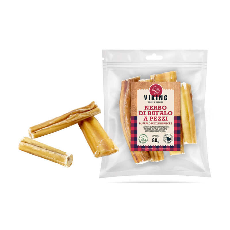 foto del prodotto viking nerbo di bufalo a pezzi per cani da 80 gr leopet
