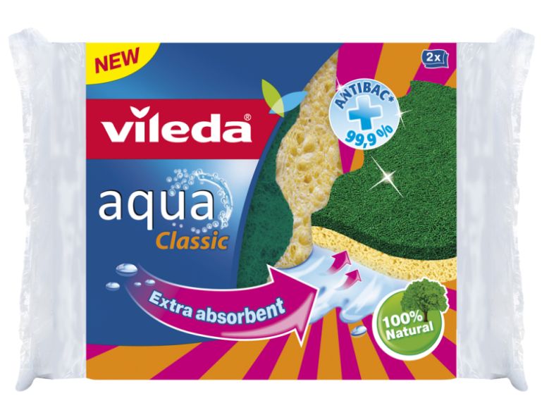 foto del prodotto vileda - aqua classic - 2 spugne da cucina