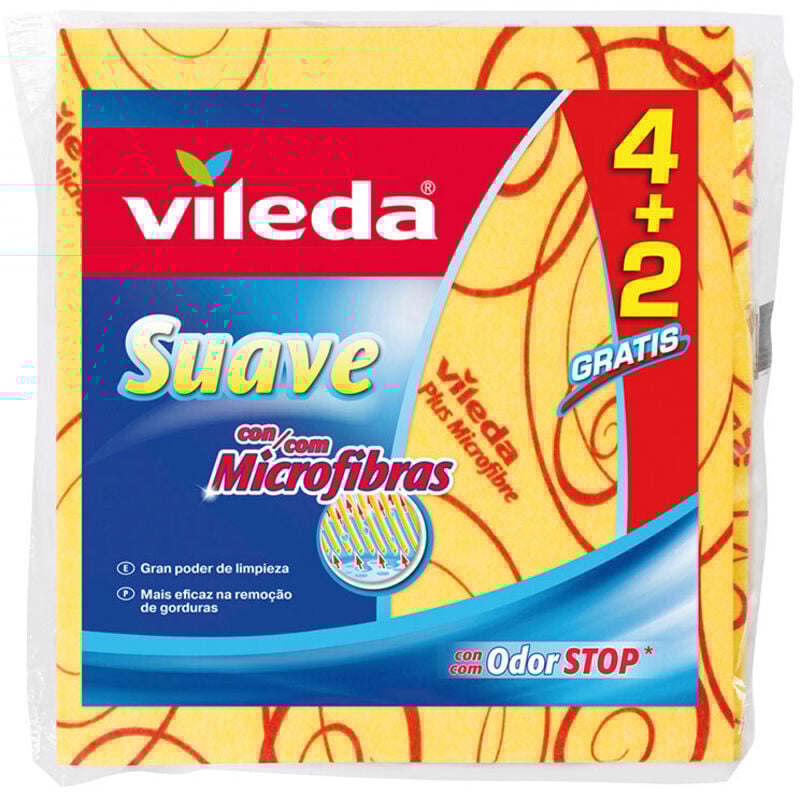 foto del prodotto vileda giallo dolce lotto 4 2 microfibra 30 35x40cm multiuso