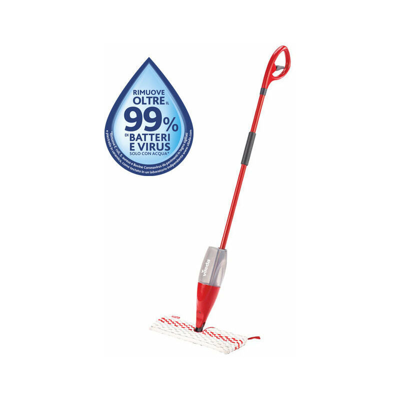 foto del prodotto vileda lavapavimenti con sistema max spray piastra snodata con panno in microfibra e impugnatura ergonomica 168380
