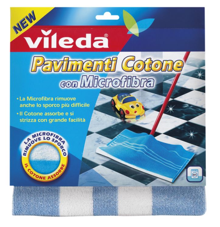 foto del prodotto vileda - pavimenti cotone e microfibra - panno per la pulizia dei pavimenti