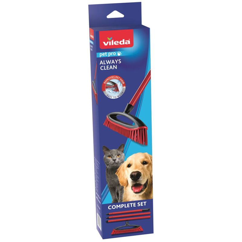 foto del prodotto vileda set brush always clean pet pro, red, medium