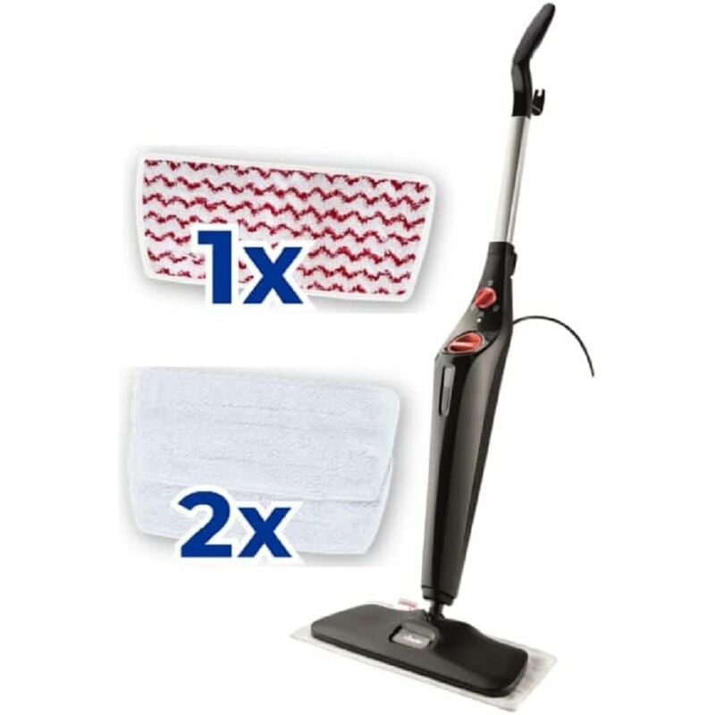 foto del prodotto vileda steam plus xxl con power pad scopa a vapore per grandi superficisenza uso di detergenti ideale per tutti i pavimenti, sigillati e per