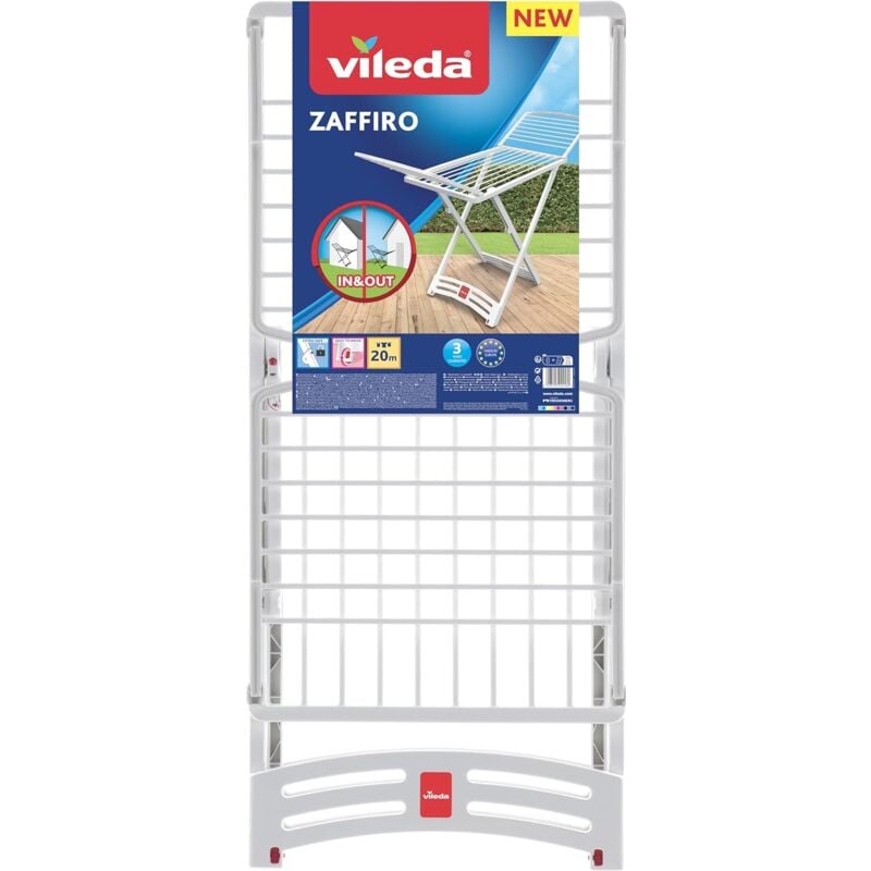 foto del prodotto vileda stendibiancheria zaffiro cm. 182 x 55 x h.88 aperto in resina