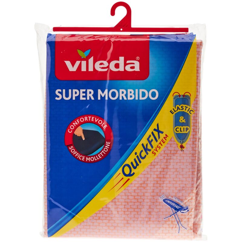 foto del prodotto vileda supermorbido copriasse da stiro in cotone e soffice mollettone, misura universale, verde