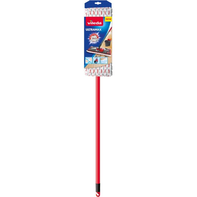 foto del prodotto vileda - ultramax mop, microfibra, rosso/bianco, 7 x 14 x 105 cm, 7 x 14 x 105 cm