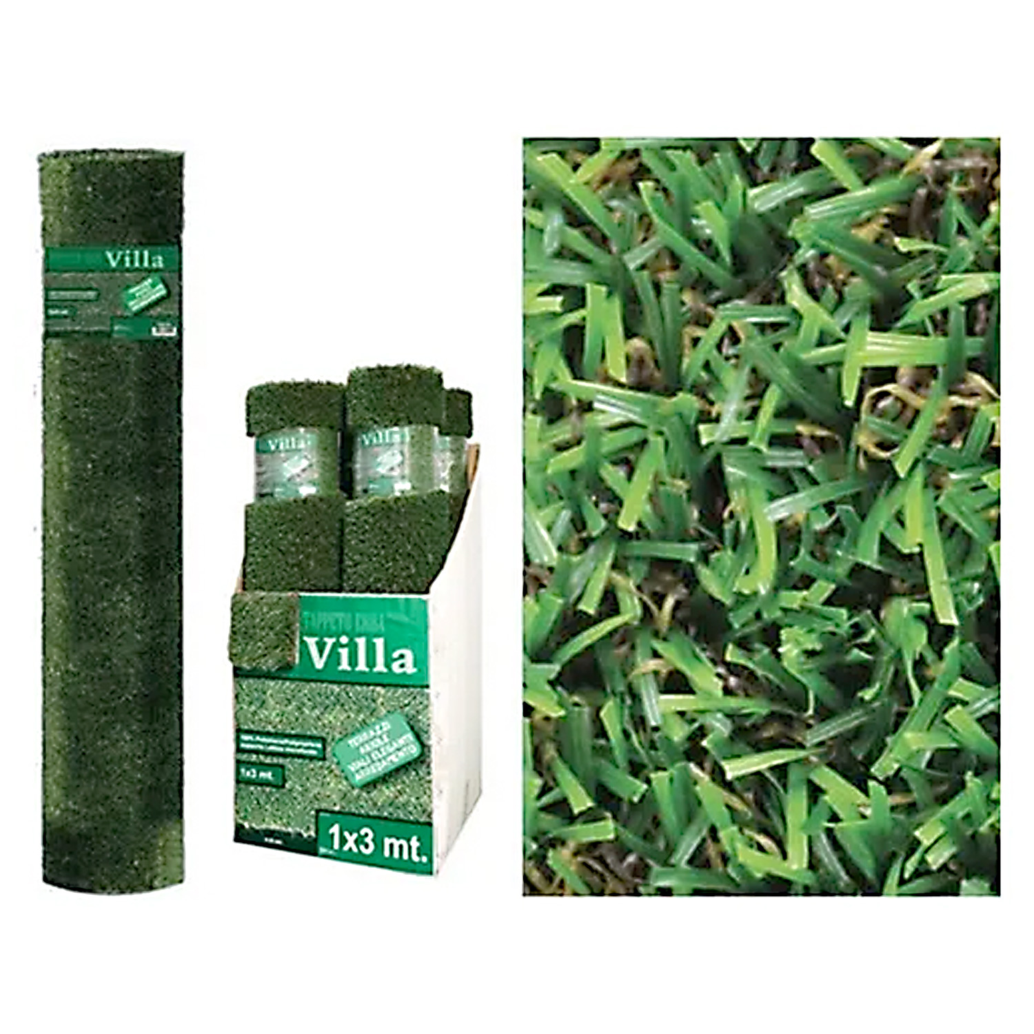 foto del prodotto villa tappeto di erba sintetica in pe pp latex 2x3mt