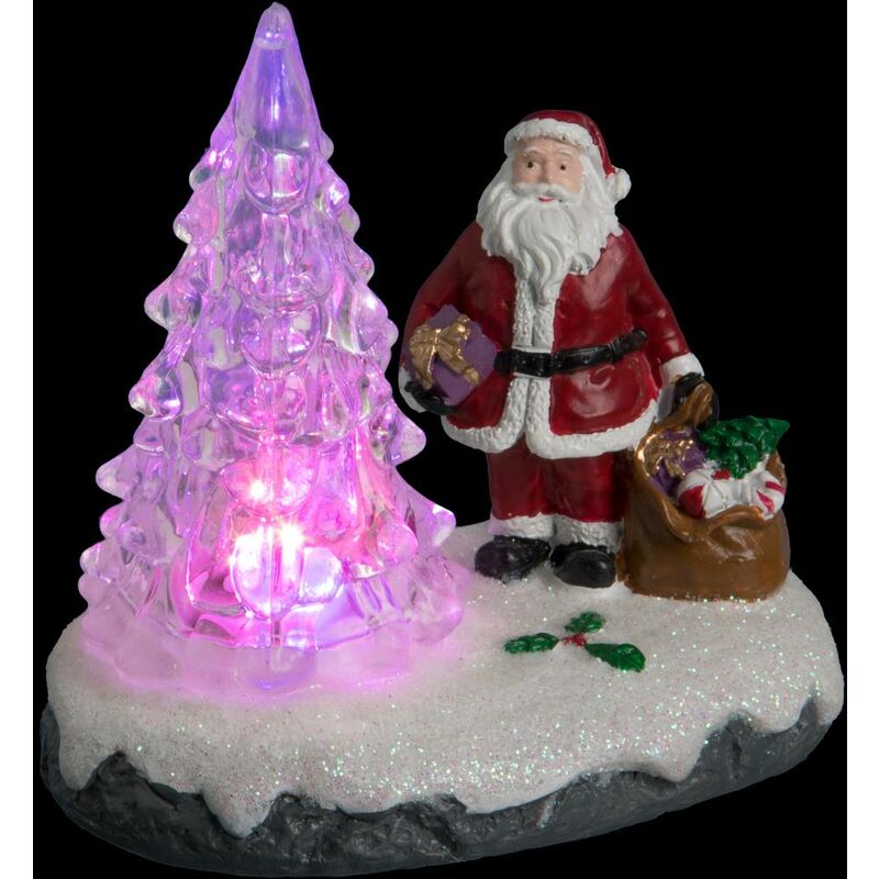 foto del prodotto villaggio di natale babbo natale o pupazzo di neve 1 led a batteria feeric lights christmas