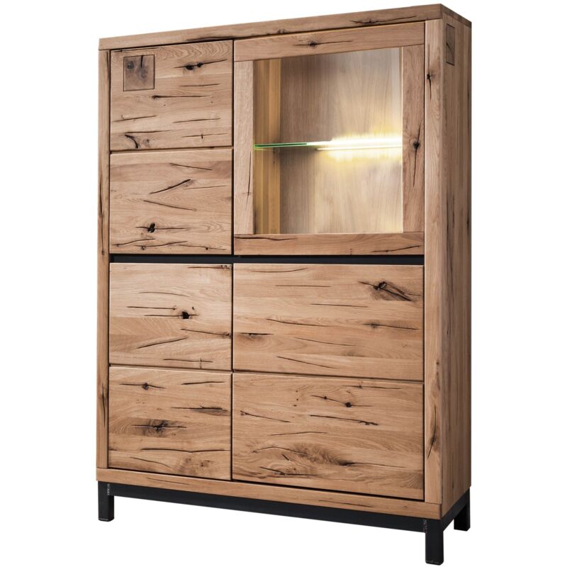 foto del prodotto villanders 105 credenza in legno di quercia selvatica oliato natur 103x40x148