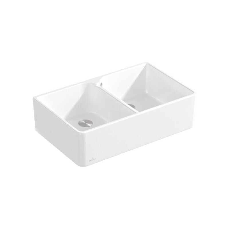 foto del prodotto villeroy&amp;boch - lavello doppio 80 x 795x500mm bianco alpin ceramicplus