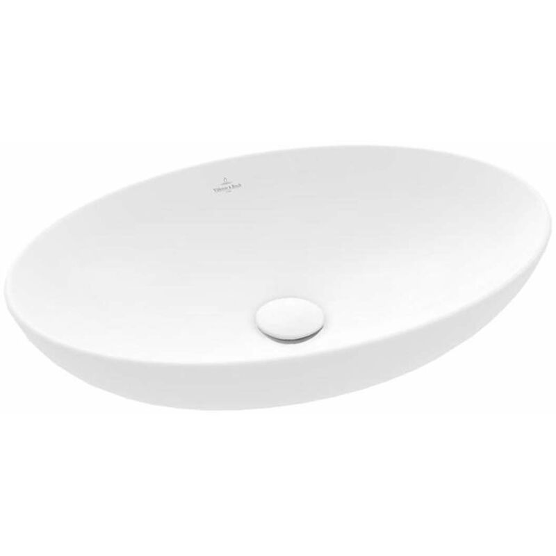 foto del prodotto villeroy boch loop friends lavabo da appoggio, 62x42 cm, con troppopieno, ceramicplus, bianco alpino 4a4800r1