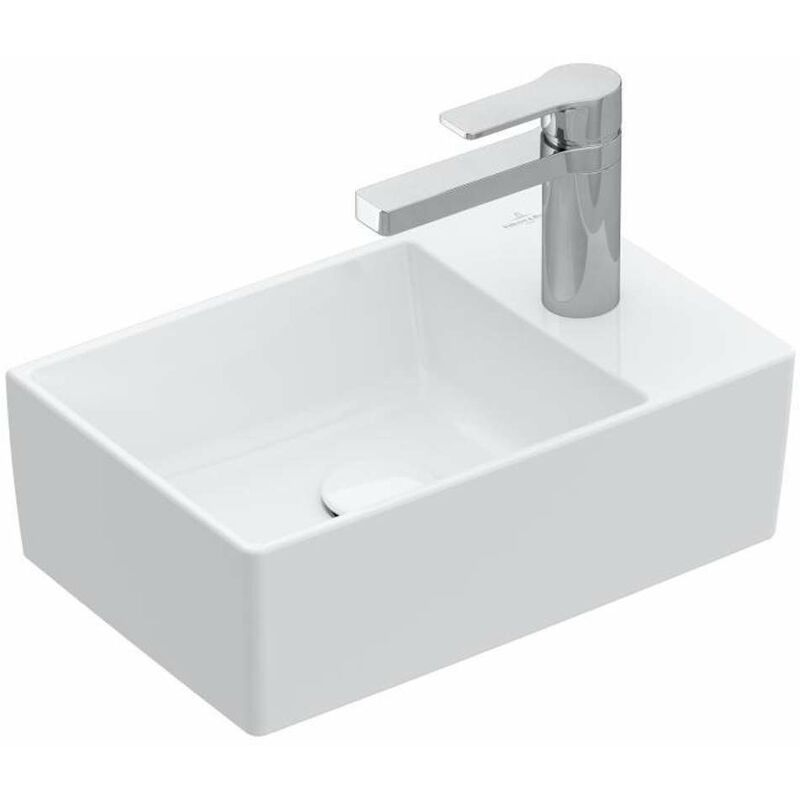 foto del prodotto villeroy boch memento 2.0 lavamani 40x26 cm, senza troppopieno, 1 con foro per miscelatore, bianco alpino 43234001